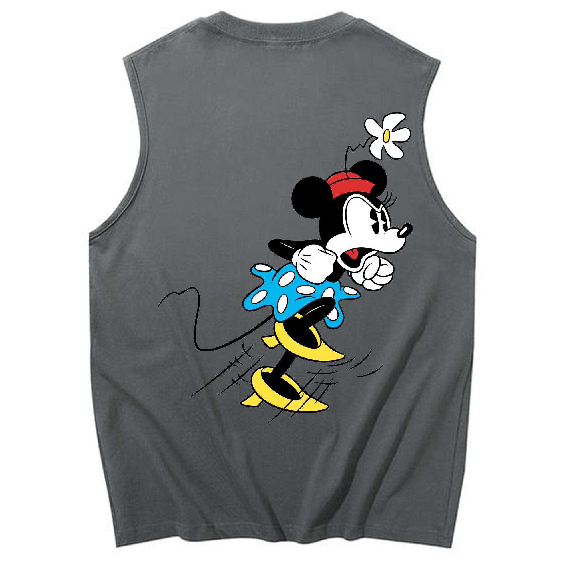 ミッキーマウス Mickey Mouse コットン100％タンクトップ（背面プリント）